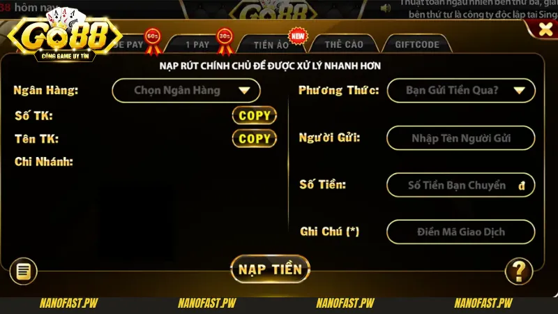 Cách Nạp Tiền Go88 Qua MB Bank Đơn Giản Nhất Cho Cược Thủ 1 Cách nạp tiền Go88 qua MB Bank mang lại nhiều tiện lợi