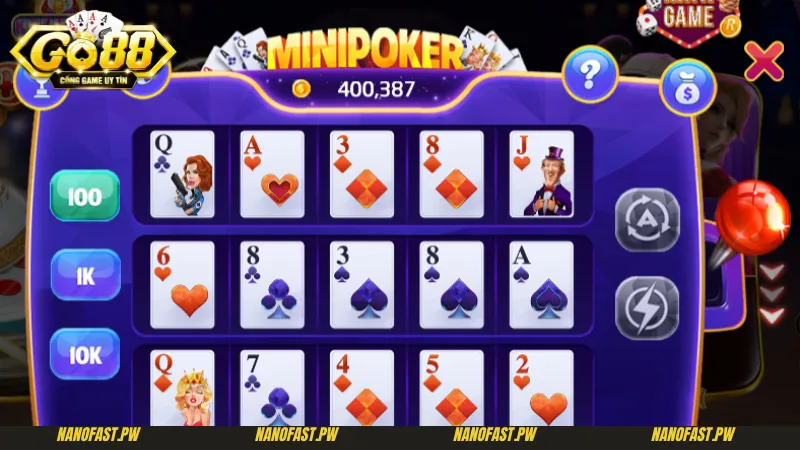 MiniPoker Go88 Hướng Dẫn Chi Tiết Cách Chơi Và Mẹo Thắng Lớn 5 Cách tham gia Minipoker Go88