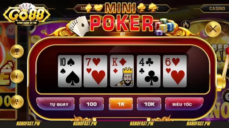 MiniPoker Go88 Hướng Dẫn Chi Tiết Cách Chơi Và Mẹo Thắng Lớn 1 Giới thiệu sơ lược về Minipoker Go88